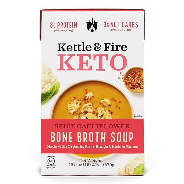 KETTLE & FIRE SPICY CAULIFLOWER SOUP WITH BONE...