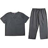 Tropi Men's Scrub Sets Uniforms for Men 6952-PEWTER-XL