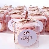 RomanticBaking 100 Pack Bulk 2x2x2 Inch Clear Gift Boxes Macaron Boxes Small Chocolate Bomb Boxes Birthday Wedding Party Favor Boxes
