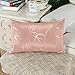 CaliTime Throw Pillow Covers Pack of 2 Modern Shining & Dull Contrast Circles Rings Accent Geometric Cushion Cases Shells for Couch Sofa Home Decor 12 X 20 Inches Dusty Pink