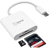 VIVID TECH USB-C SD Card Reader, USB 3.0 High-Speed Dual-Slot Adapter | USB 3.0 high-speed photo and video transfer with SD and microSD slots for iPhone 15-17, iPad, MacBook and USB-C devices