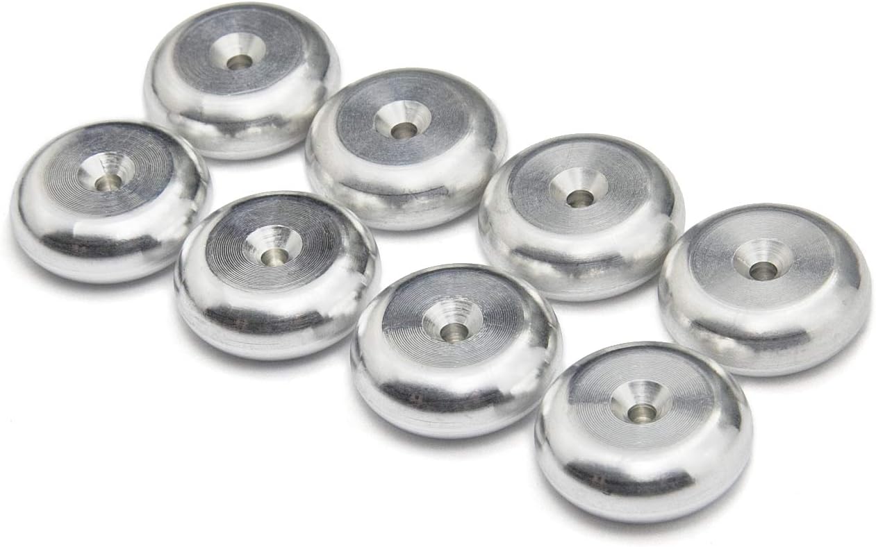 PrecisionGeek Lautsprecher-Pads 20mm - Aluminium Vibrationsdämpfer 8 Stück