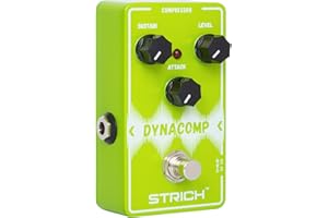 STRICH DYNACOMP Compressor Guitar Pedal, Pure Analog for Electric Guitar, True Bypass, Green