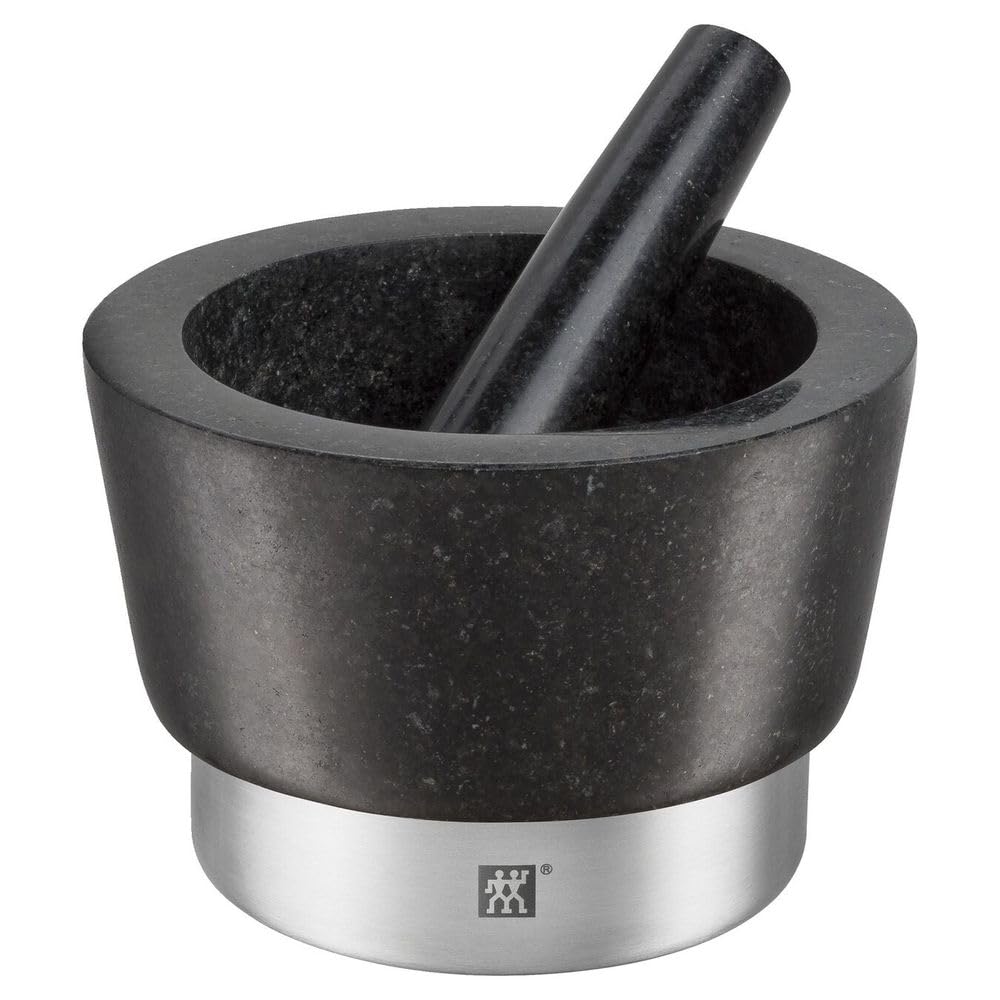 ZWILLING Spices Mortar and Pestle, Height: 10 cm, Ø 11 cm, Granite, Black