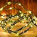 OMIKA Ivy Green Leaf Garland String Lights - Vine Fairy Lights - 16.4ft 50 LED Flexible Copper Battery Powered - Perfect for Indoor, Bedroom, Wedding, Party Decorations(Warm White)