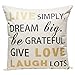 WUWE Cotton Linen Square Vintage Throw Pillow Case Shell Decorative Cushion Cover Pillowcase Love Series (Pack of six)