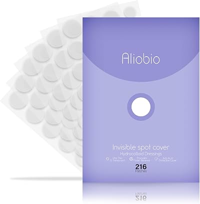 Aliobio Hydrocolloid Pimple Spot Patches 216 Dots Face Acne Treatment Skincare