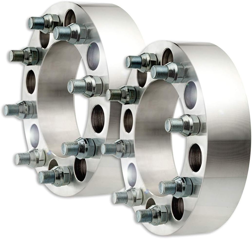 DPAccessories WA3030H51126/2 2 Billet Wheel Spacer Adapters - 8x165.1/8x6.5-2" Width - M14x1.5-126.15mm Wheel Spacer Kit
