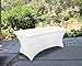 Utopia Kitchen 4FT Spandex Tablecloth [1 Pack, White] 200 GSM Stretch, Fitted, Washable and Wrinkle Resistant Table Cloth Rectangle Cover for Trade Shows, Wedding, Parties [48Lx30Wx30H Inch]