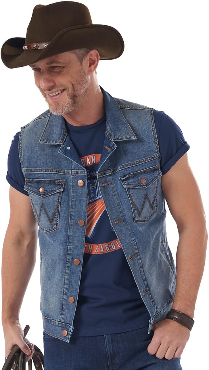 Wrangler Jeansweste blue stonewashed | XL: Amazon.de: Bekleidung