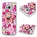 Galaxy S8 Case,Samsung Galaxy S8 Case 3D Handmade Bling Colorful Diamonds Champagne Flower Butterfly Shiny Sparkle Rhinestone Gems Crystal Clear Full Body Protection Hard PC Cover by Mavis's Diary
