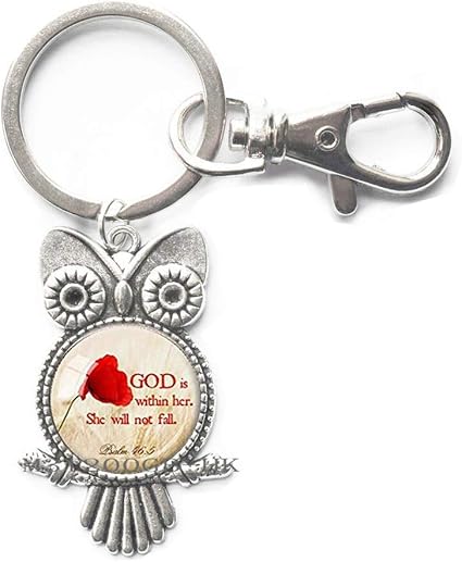 Citation Hibou Porte Cles Word Bijoux Inspirants Chouette Porte Cles Dieu Est Dans Son Qu Elle Ne Sera Pas Fail Ferez Citation Porte Cles Christian Cadeau Faith Hope Comfort Mt071 28 5mm 44mm W1 Amazon Fr Fournitures De Bureau