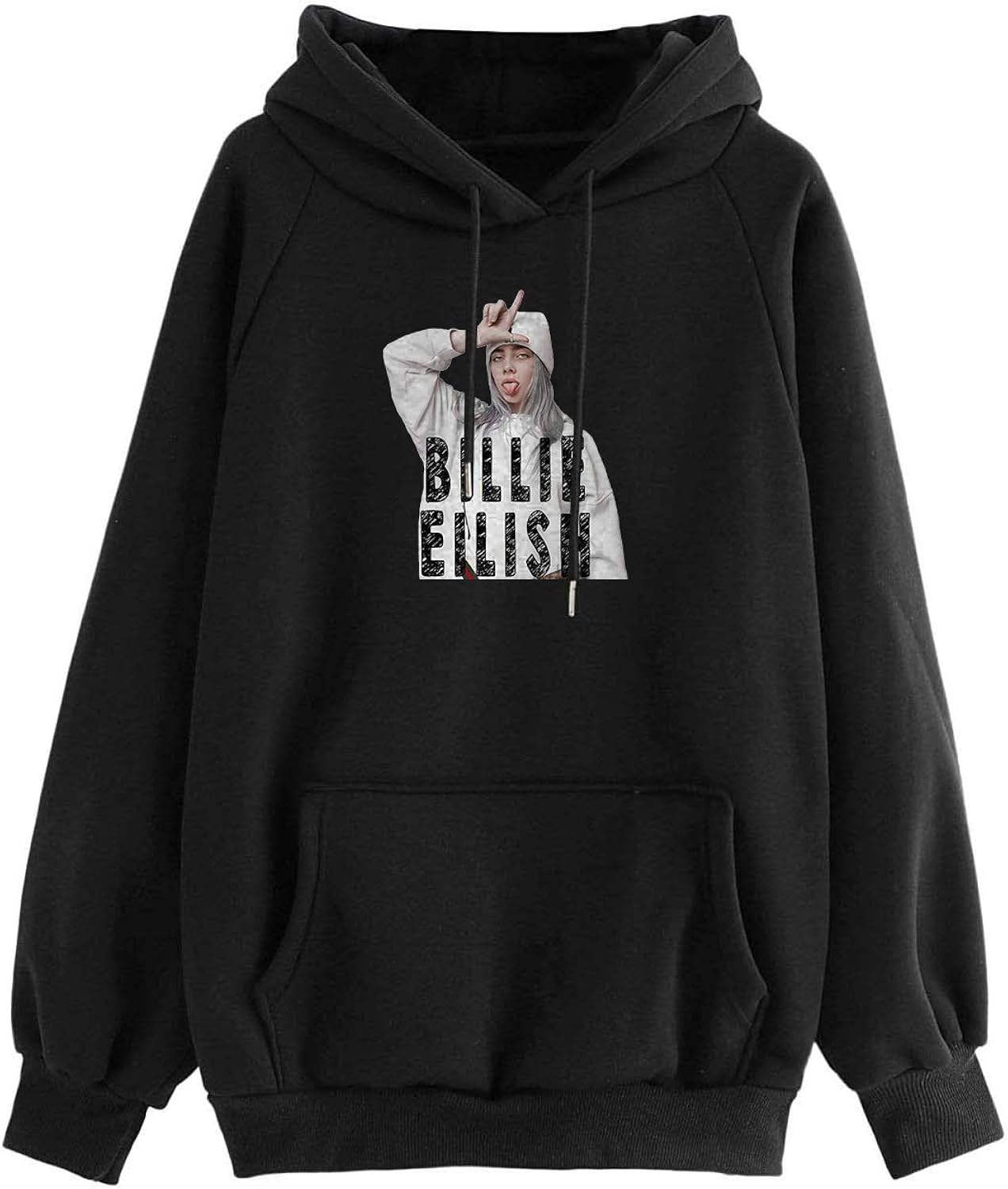 Billie Eilish Hoodie Hoodies Pullover Hooded Sweatshirt For Men Women Black White Yellow | Zelite