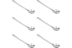 6pcs Tiny Stainless Steel Spoons, 3x0.6 Inch Mini Condiment Spoons Cute Small for Spice Jars Practical Mini Serving Very Smal