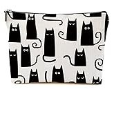 DHKG Cat Makeup Bag Cat Gifts Cosmetic Bag Cat Lover Gifts for Women Girls Friends Colleague Cat Themed Gifts Cat Stuff Travel Organizer Zipper Pouch Graduation Birthday Friendship Gifts