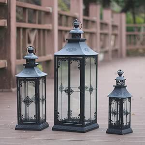 HNLHLY CandelerosCandelabros de Vela de Hierro Negro Candelabro de