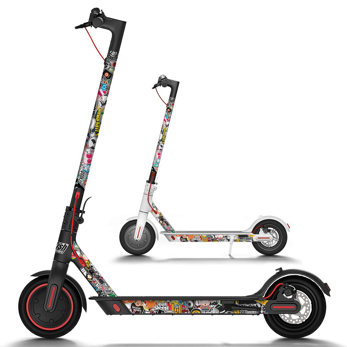 STYLISH SCOOTERS Xiaomi M365 Stickers, Xiaomi M365 Vinyl, Vinyl Sticker Bomb for Xiaomi M365, Xiaomi M365 Pro 2, Sticker Bomb, Accessories for Xiaomi M365