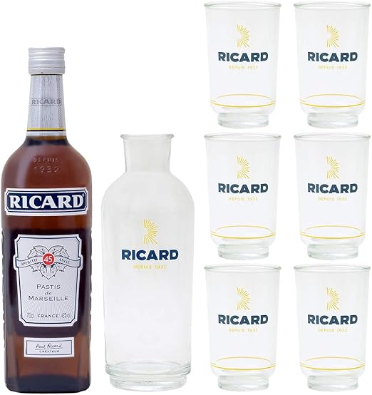 Ricard 70 cl Pack Lehanneur (Carafe + 6 verres): Amazon.fr: Epicerie