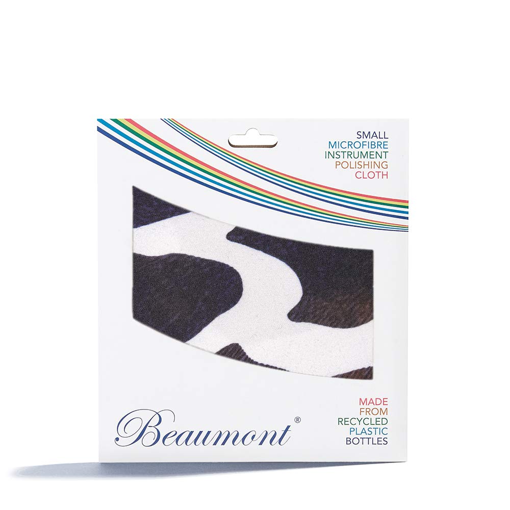 Beaumont Giraffe Musical Polishing & Cleaning Patterned Instruments Trumpet Clarinet Sax Flute Recycled Microfibre Cleaning Cloth Brass Silver 25 x 25 cm (BFC-G) — image 1