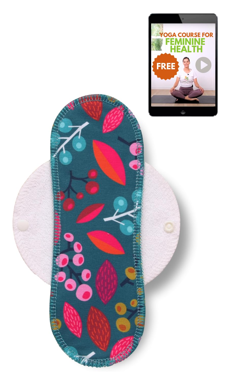 Made in EU – Reusable Sanitary Pads for Heavy Flow (1 Pc - Large) – Extra-Absorbent & High Temp Washable Cloth Period Pads for Women – Gentle & Soft Organic Cotton & Reliable Fit for Menstrual Comfort