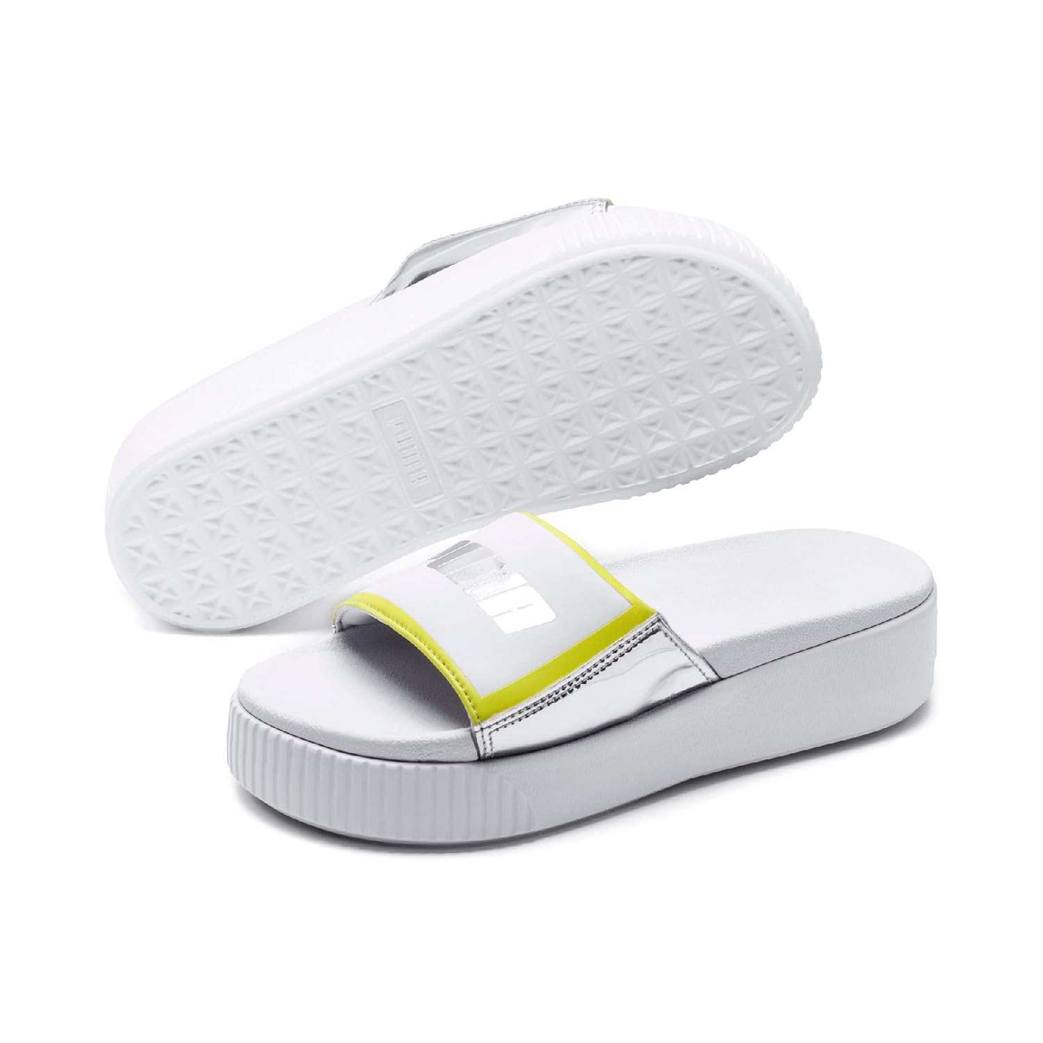 puma platform silver