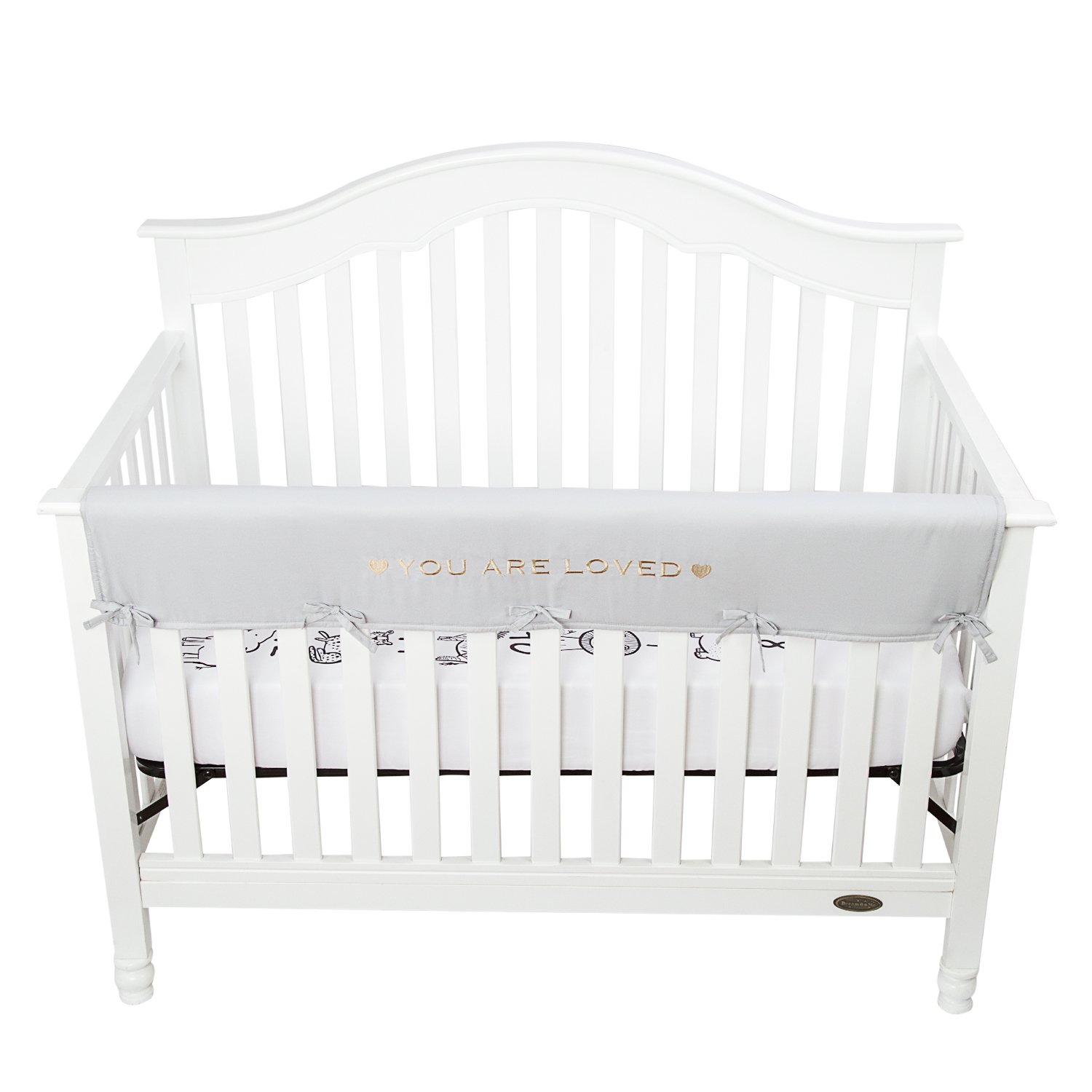 TILLYOU Personalized Padded Baby Crib Rail Cover Protector Safe