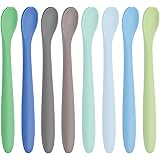Aazon.co: 6-Piece Silicone Baby Feeding Spoons, First Stage Infant