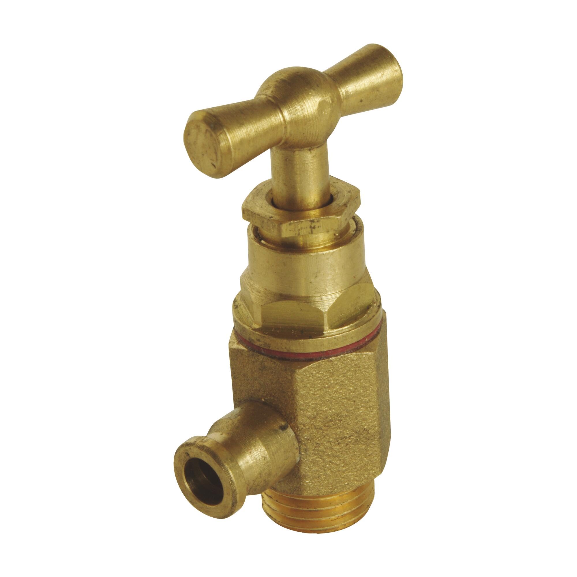 SOMATHERM FOR YOU //2032-08 YOU-8/13 Male spout Bleeder Valve with Cable Gland-stem Head-raw Brass, Grey