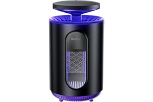 BURLAN Fruit Fly Traps for Indoors Home: Bug Zapper Indoor 2 in 1 Attracts and Zaps Mosquitos, Gnats, Moths, Fruit Flies, Insect Fly Trap Adjustable Sleep and Zapper Blue Light Mosquito Zapper Black