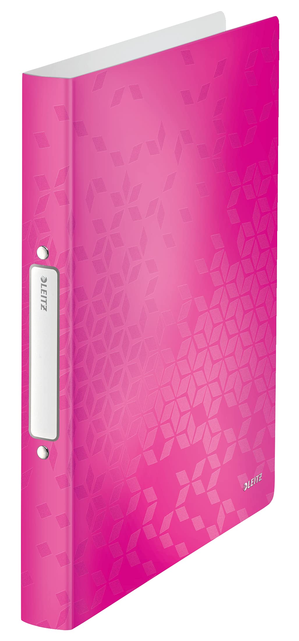 Leitz 2 Ring Binder, Holds up to 190 Sheets, Wow Range, 25 mm Spine, 42570023 - A4, Pink Metallic