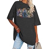 BANGELY Magical Shirt Women Cute Embroidered Magic Princess T-Shirt Family Vacation Shirt Casual Short Sleeve Tee Top