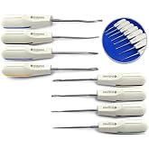 Luxating Dental Elevators &ndash; Atraumatic Tooth Extraction Tools with Color-Coded Handles &amp; Stainless Steel Tips &ndash; Surgical Instruments for Dentists, Vets &amp; Oral Care Clinics