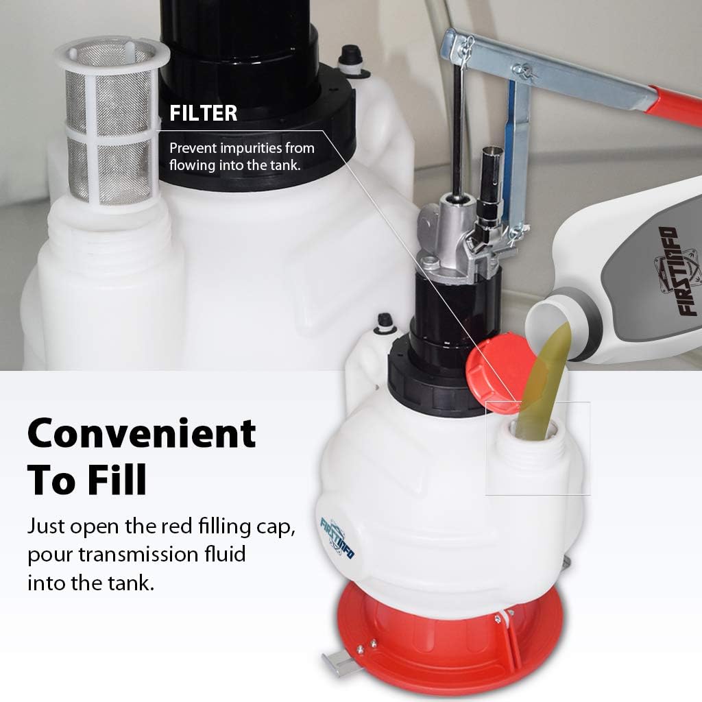 Automotive ATF Oil & Fluid Dispenser Refilling System Pump with 15 Adapters Set FIRSTINFO 12.5