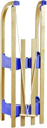 Alpenflitzer Davos Style Toboggan 100cm Foldable Collapsible Sledge with Rope view 2