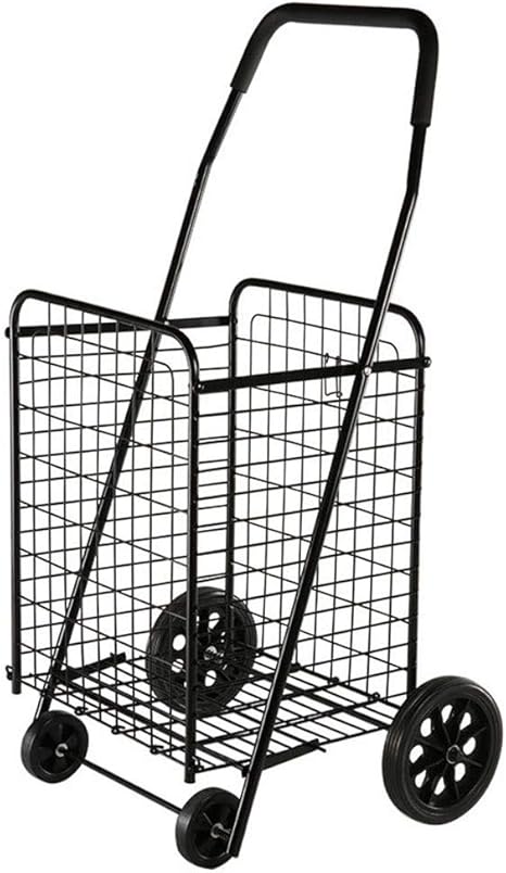 Amazon Honyge ショッピングカート ブラック ブラック サイズ 44 5 52 97 5 Cmカラー カートは4 Wheelショッピングトロリーカート食料雑貨品folding市場laundry Portable Utility ブラック あなたの人生をより容易にします 保冷 買い物 バッグ 買い物カート