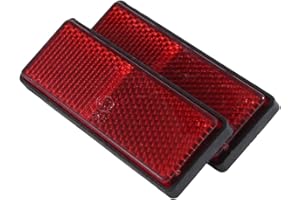 Rectangle red Reflectors Universal For Motorcycles ATV Dirt Bikes