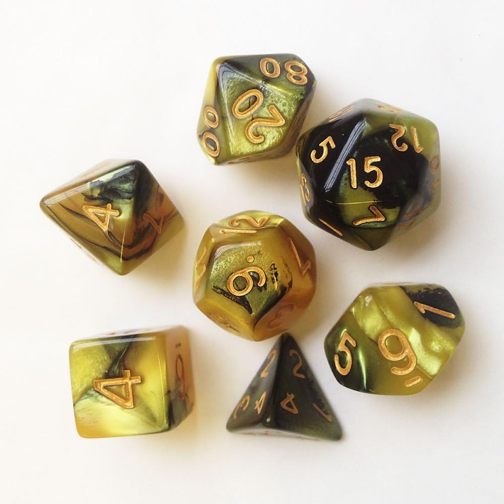 Demon Dice Poly Dice Set (Hoardmonger Gold Black)