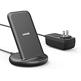 Anker Wireless Charger with Power Adapter, PowerWave II Stand, Qi-Certified 15W Max Fast Wireless Charging Stand for iPhone 1