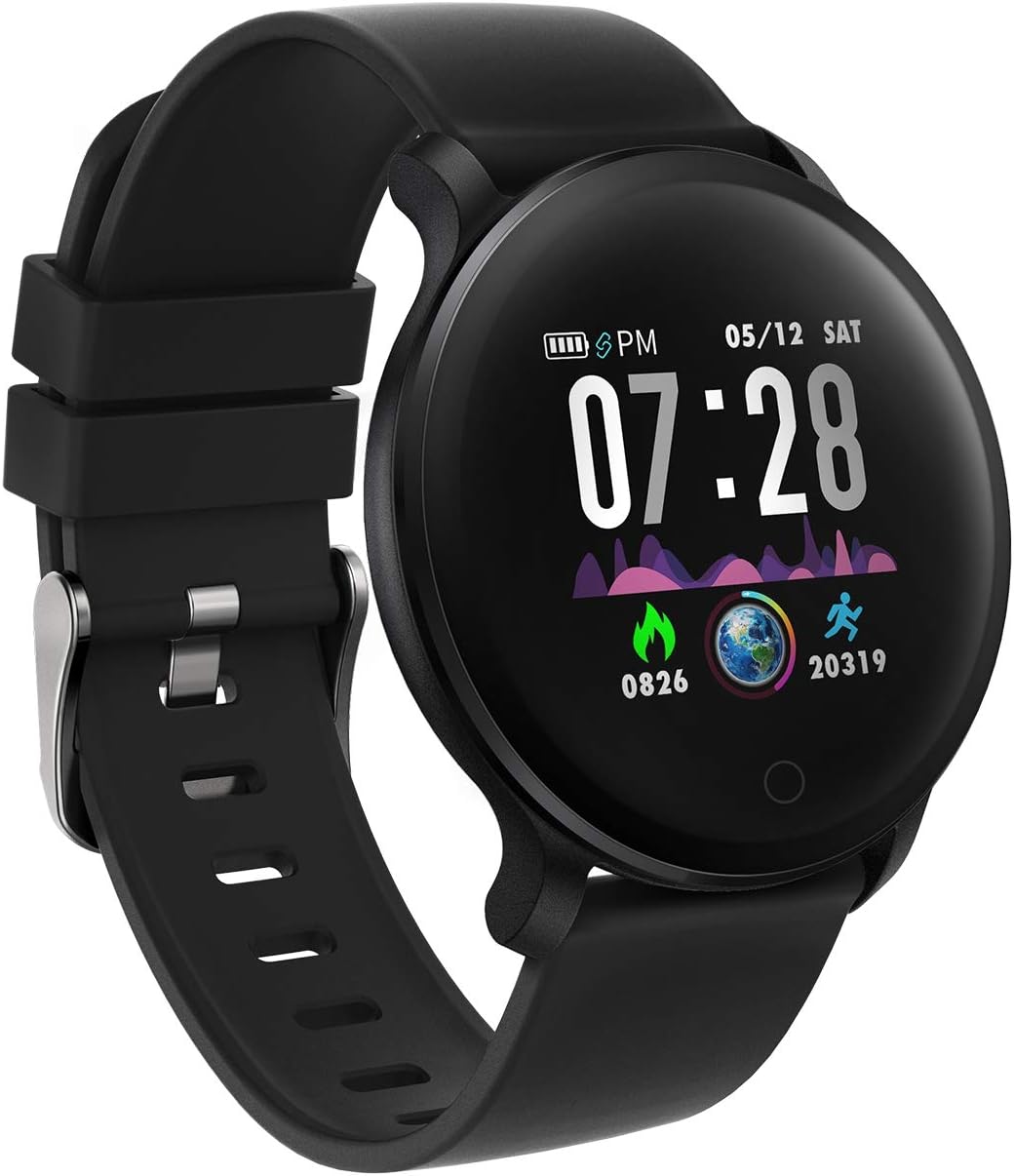 moreFit Smart Watch, IP68 Waterproof Fitness Tracker Watch Color Screen with Heart Rate Blood Pressure Monitor, Activity Tracker with Sleep Monitors, Pedometer, Stop Watch, Great Gift