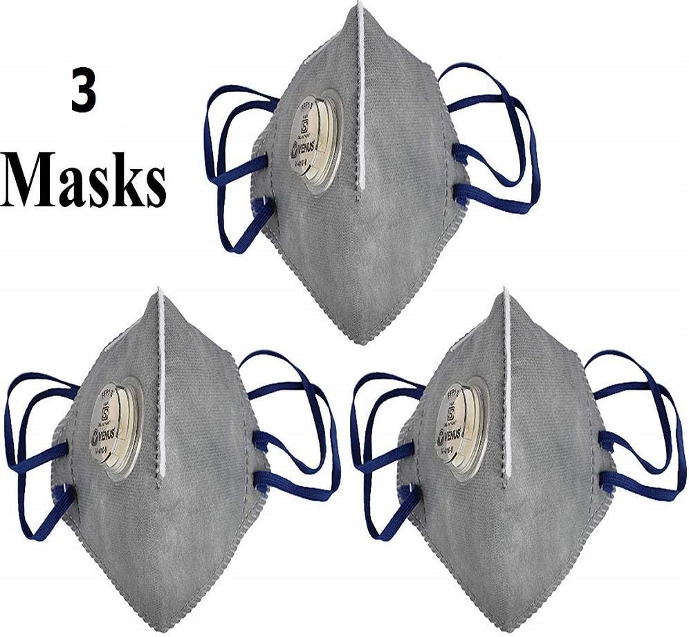 Brats N Beauty® PM 2.5 Anti-Pollution Grey Color Mask for dust for Allergy, Sinus & Asthma for Men I Boys Kids air dust Proof mask Pack of 3