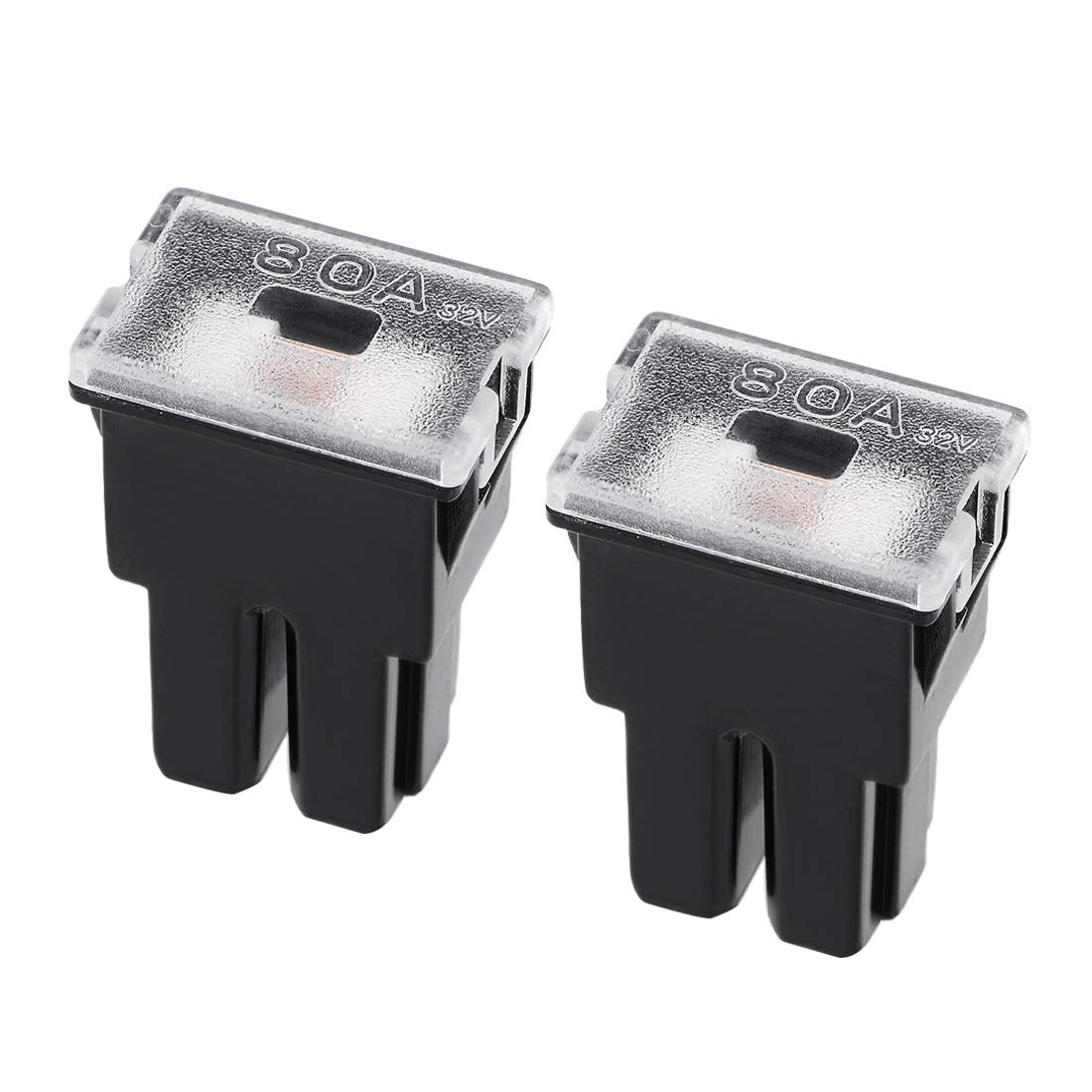 sourcing map Automotive Cartridge Inner Plug Fuse 32V 80A Female Terminal J Case Box for Car Truck 2pcs