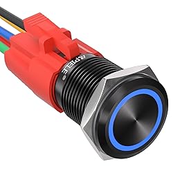 APIELE 16mm Latching Push Button Switch 12V DC On
