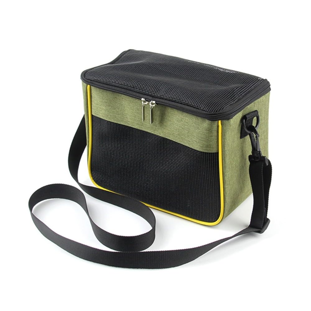 Small Pet Carrier,Double Zips Pets Travel Bag Breathable Hamster Carrier with Removable Liner for Small Animal