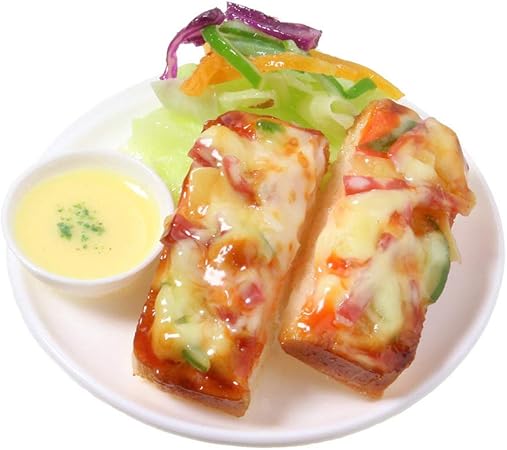 Amazon 食品サンプル屋さんのマグネット ピザトーストセット 食品サンプル ミニチュア 雑貨 食べ物 コーンスープ 外国 土産 リアル おもちゃ雑貨 おもちゃ