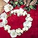 SIZSNM Flower Crown Floral Headband Headpiece Wreath Girls Womens Artificial White Silk Roses Wedding Bridal Kids Toddler Boho