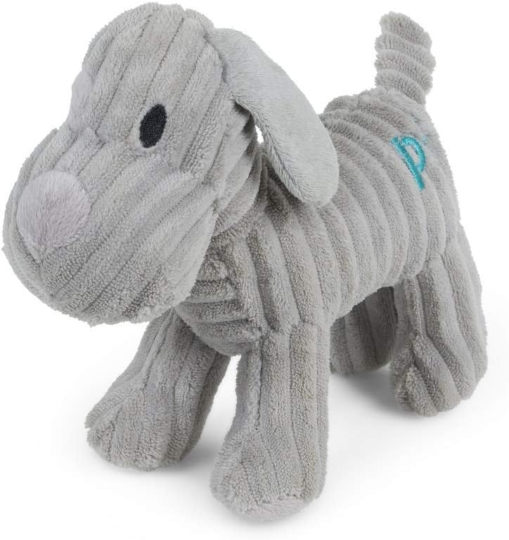 Petface Freddi Cord Plush Puppy Toy with Squeaker - Lightweight & Durable