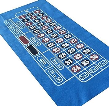Roulette Teppich Aus Filz 95 Cm X 60 Cm Blau Amazon De Spielzeug