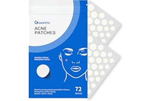 GOESTRIC Pimple Patches for Face Hydrocolloid Acne Patches, Invisible Zit Stickers Covering Blemishes, 3 Size Hydrocolloid Spot Stickers for Face and Skin (72 Count(Pack of 1))