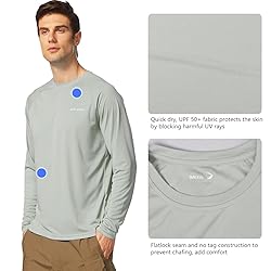 baleaf Men's Sun Protection Shirts UV SPF T-Shirts