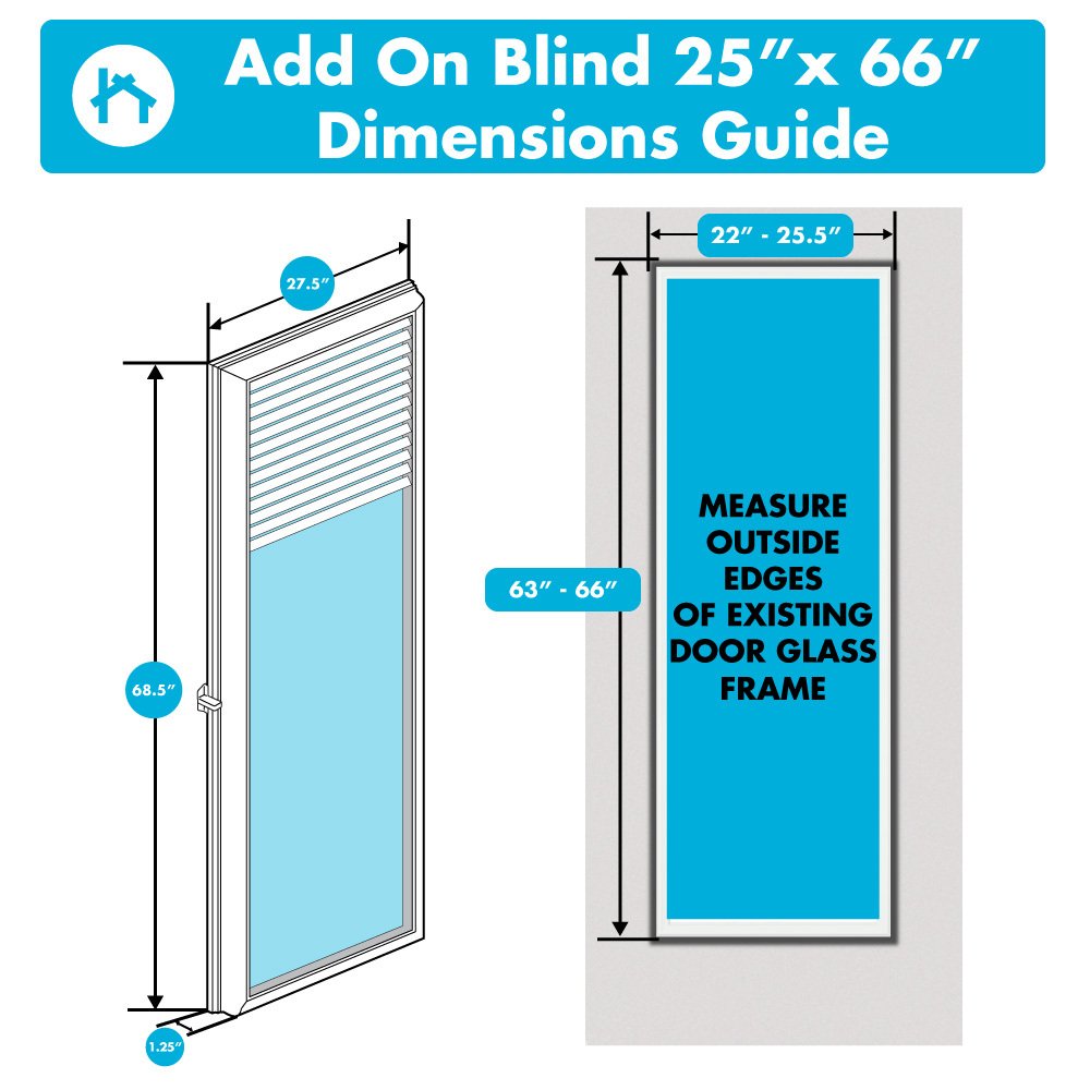 ODL Add On Blinds for Flush Frame Doors 25" x 66" Buy Online in UAE
